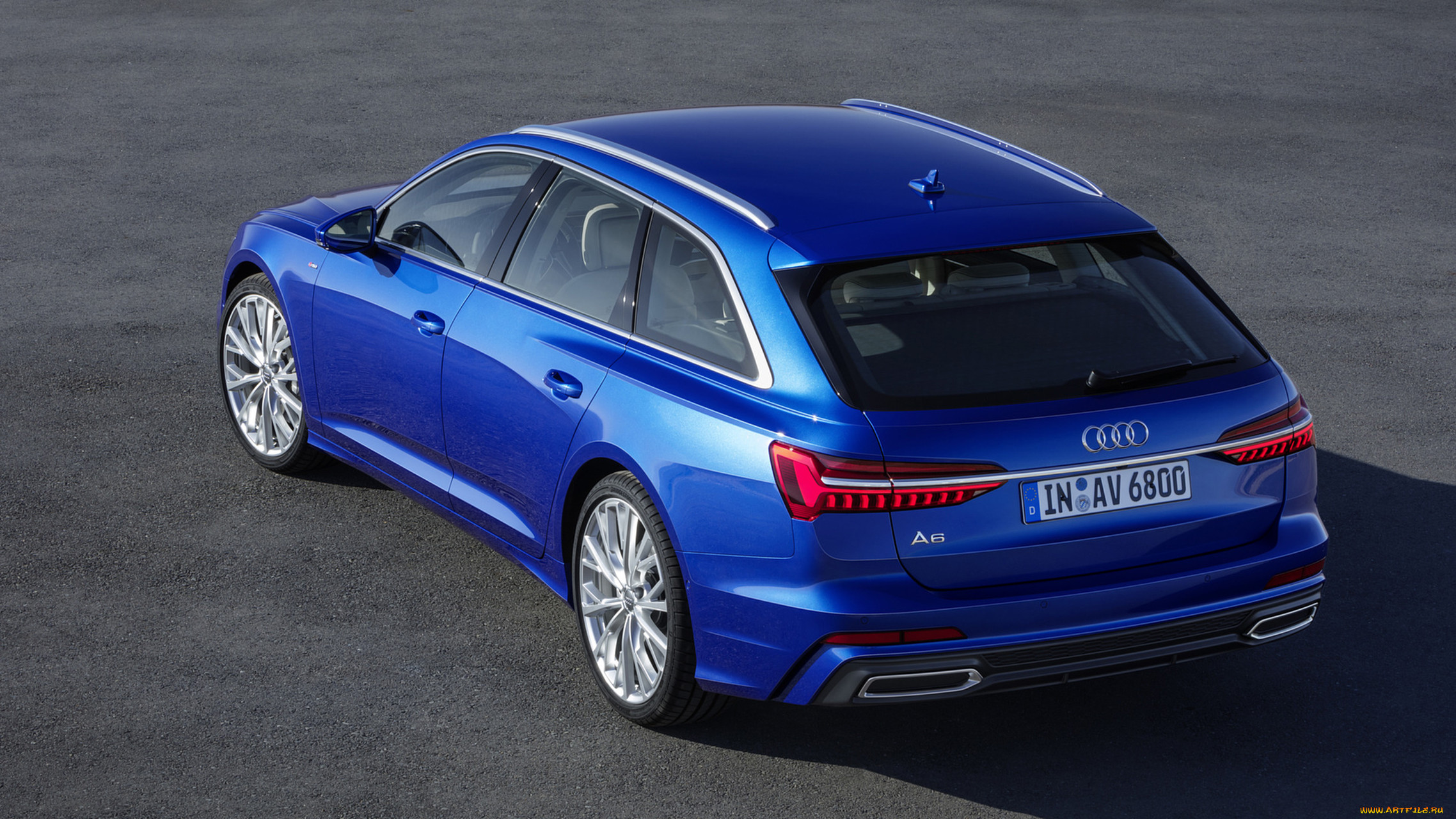 audi a6 avant 2019, , audi, avant, 2019, blue, a6